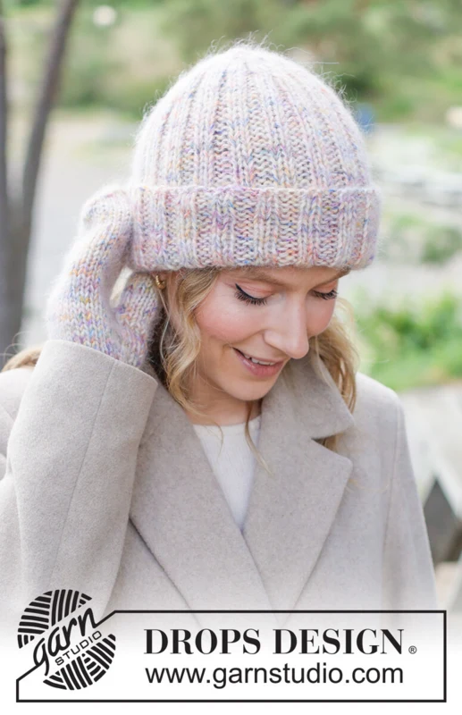 261-17 Rainbow Reach Hat by DROPS Design