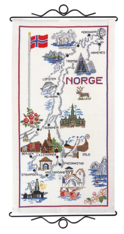 Broderikit Norge 29 x 56 cm B5123/30