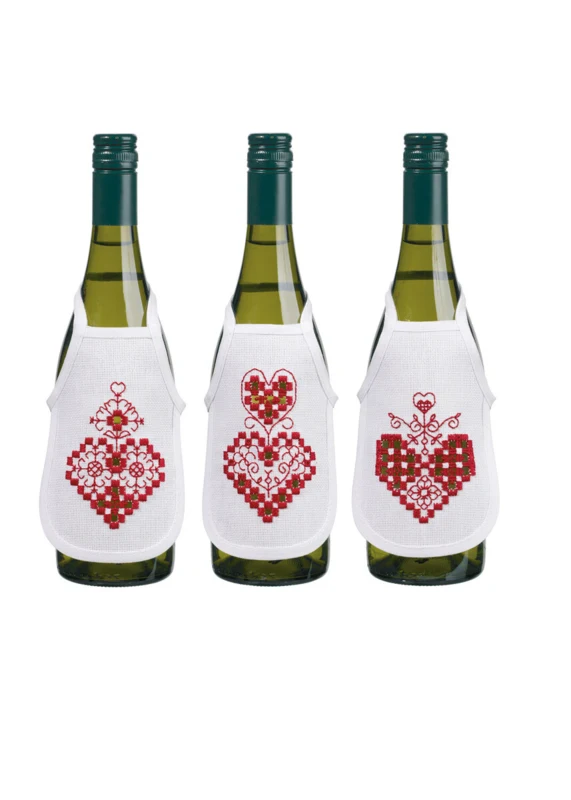 Broderikit Hardanger hjerte 10 x 15 cm