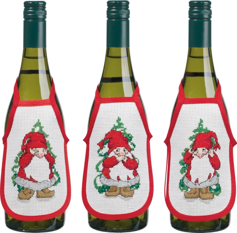 Broderikit Tre nisser 3 pak 10 x 15 cm