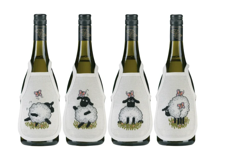 Broderikit Får / sommerfugl 0330B x 4 10 x 15 cm