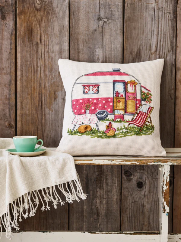 Broderikit Campingvogn 40 x 40 cm