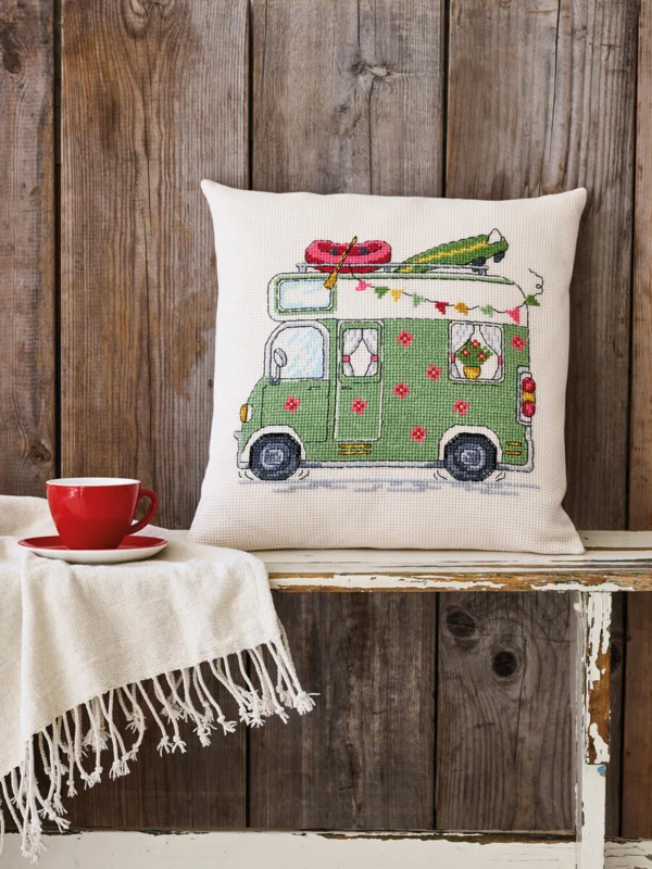 Broderikit Autocamper 40 x 40 cm