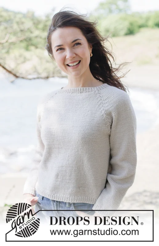 264-15 Frost Petal Sweater by DROPS Design