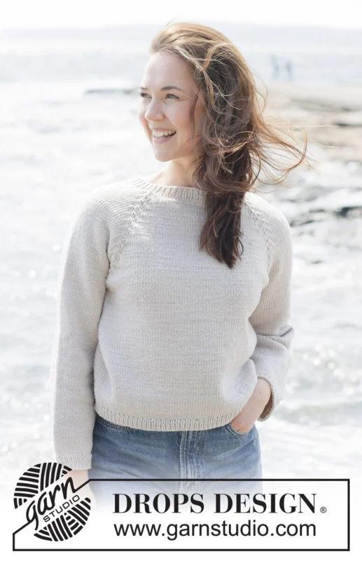 264-15 Frost Petal Sweater by DROPS Design