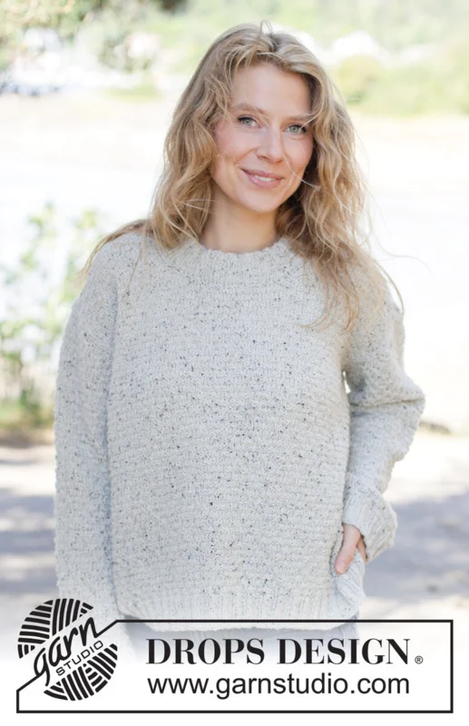 264-36 Grey Thistle Sweater by DROPS Design