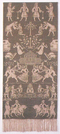 Broderikit Beiderwand blå 81 x 193 cm