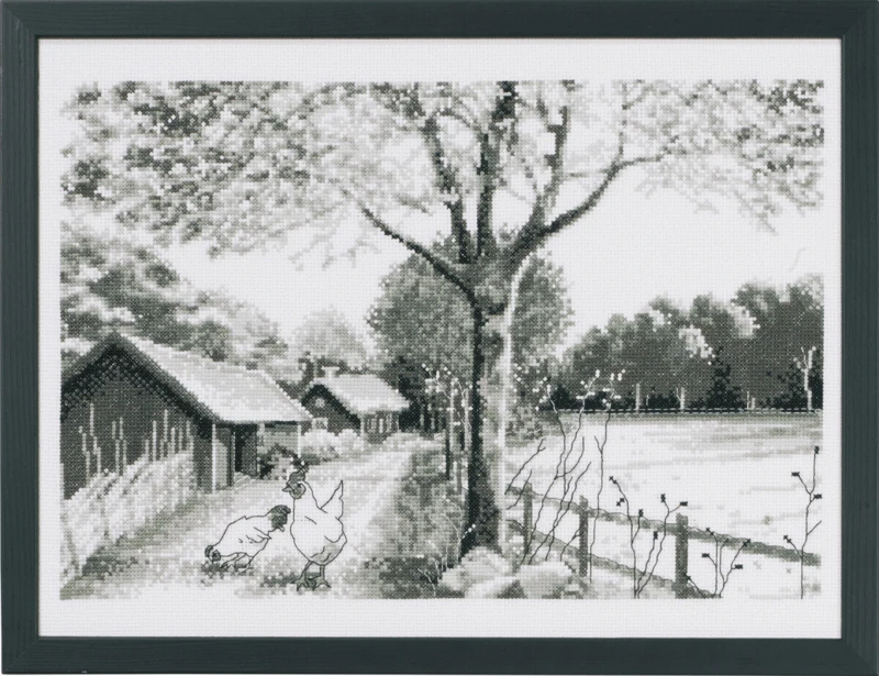Broderikit På landet 40 x 30 cm