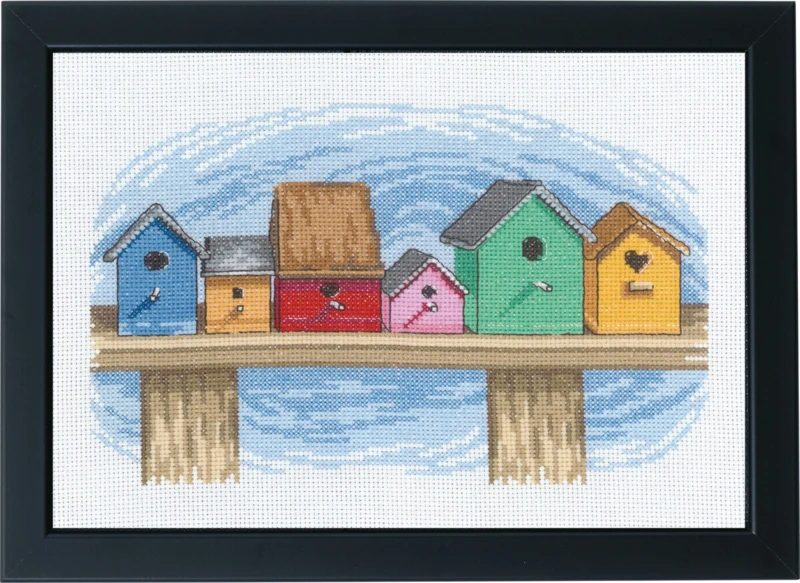 Broderikit Fuglehusrækken 29 x 20 cm