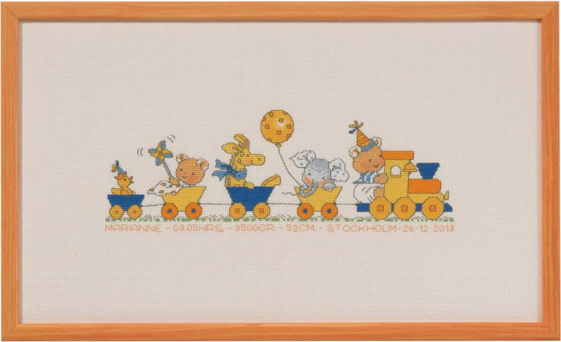 Broderikit Bobbi/tog 40x23cm