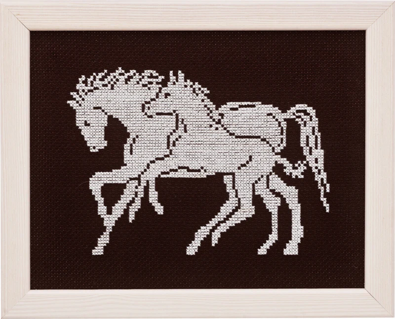 Broderikit Hest m/føl 5381 17 x 22 cm
