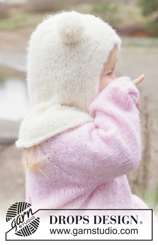 50-12 Snow Bear Balaclava by DROPS Design