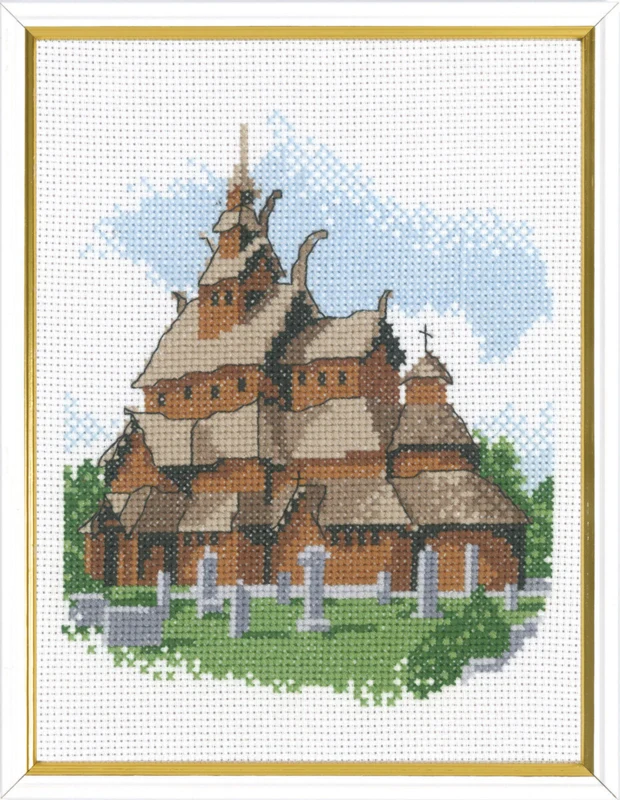 Broderikit Stavkirke R5611 17 x 22 cm
