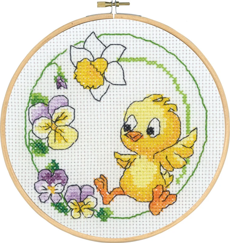 Broderikit Siddende kylling m/5810/22 22 Ø