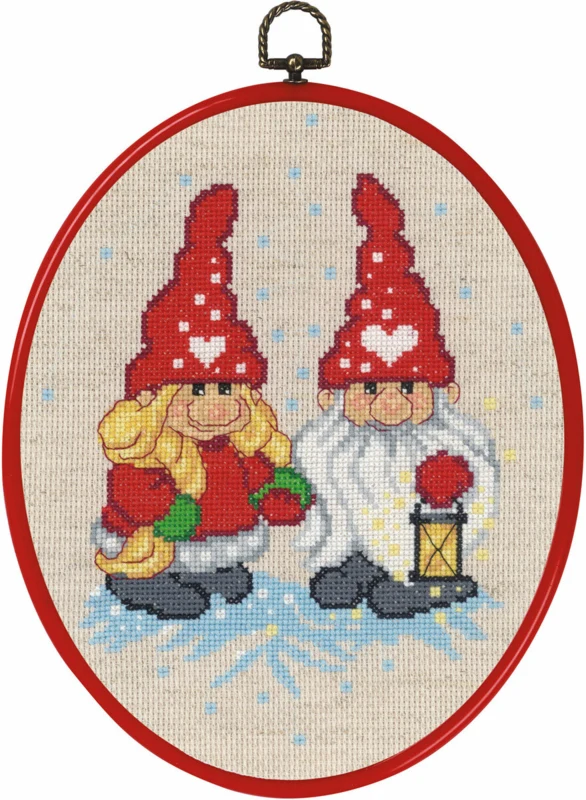 Broderikit Nissepar / lygte 20 x 26 cm