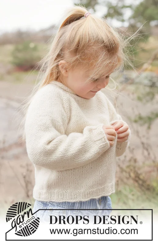 50-19 Little Snow Sweater by DROPS Design