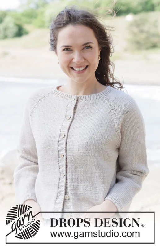 264-16 Frost Petal Cardigan by DROPS Design