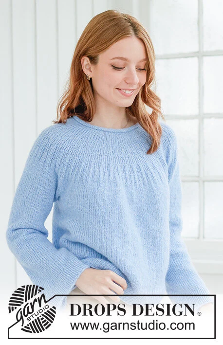 266-28 Blue Ray Sweater by DROPS Design