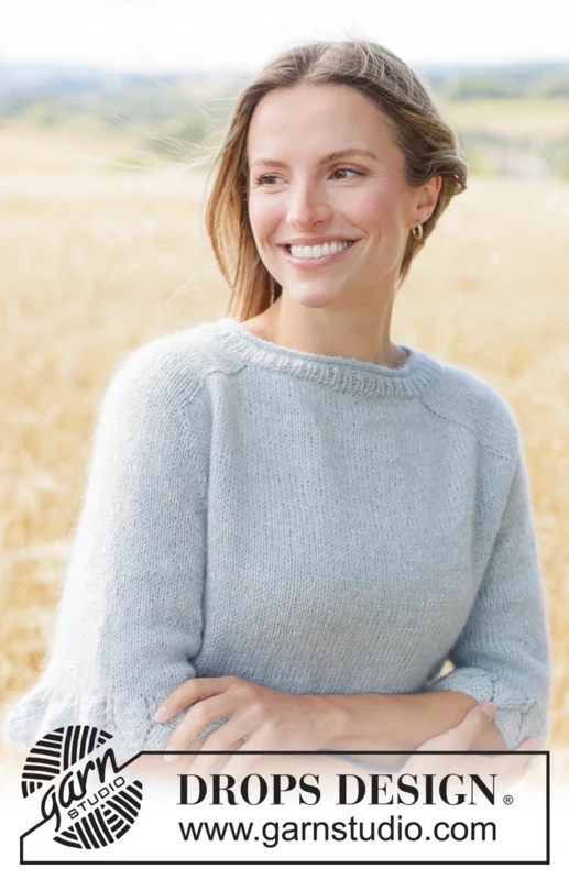 266-15 Mist Wave Sweater by DROPS Design