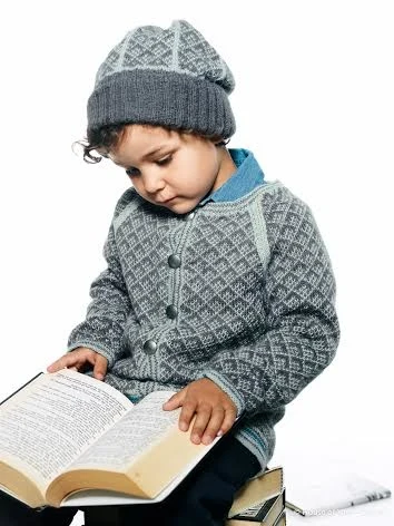 DSA34-11+12 HELMØNSTRET GENSER JAKKE OG LUE