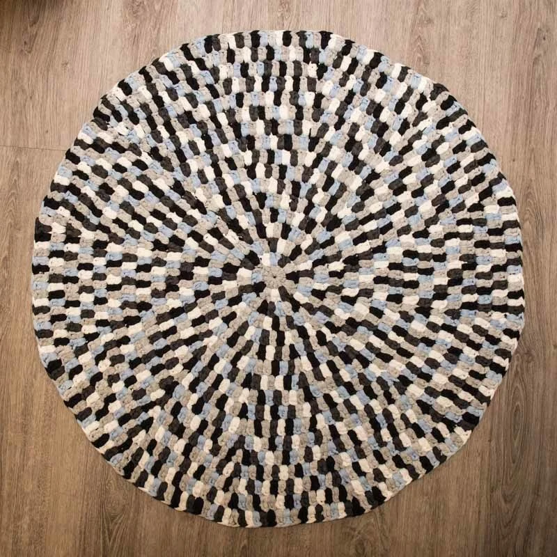 Moderne multifarvet tæppe i Mayflower Ribbon