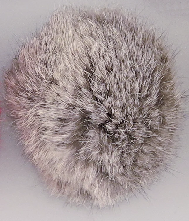 Pompon Kaninhår 10 cm 06 Grå