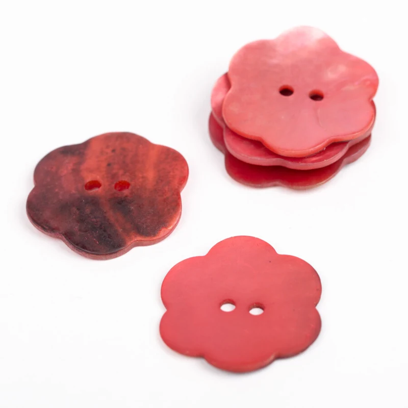 DROPS Blomst rød, knap, 25mm (nr. 604)