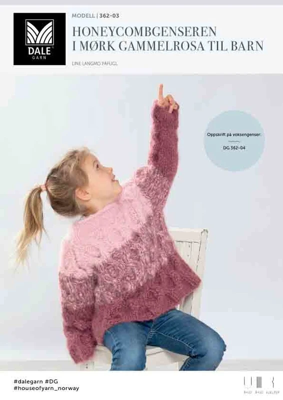 362-03 Honeycombgenseren I Mørk Gammelrosa Til Barn