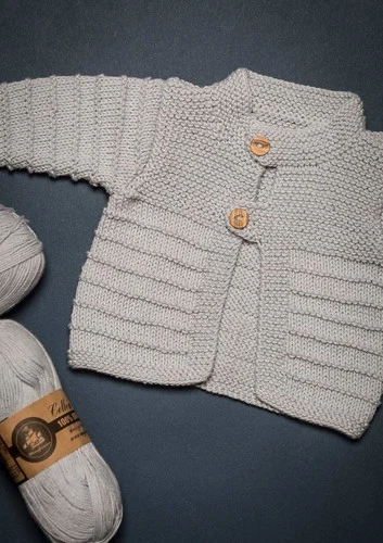 132-2 Trøje med rillemønster