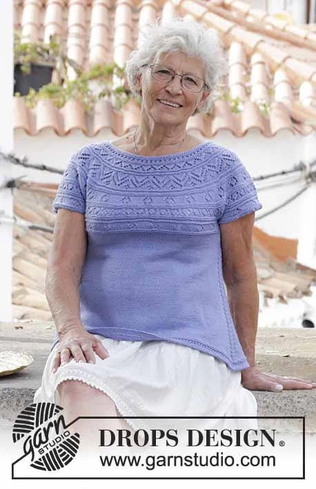 186-37 Taormina Top by DROPS Design