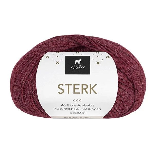 Du Store Alpakka STERK 892 Dyb rød meleret