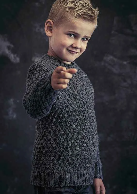 131-1 Sweater Med Strukturmønster