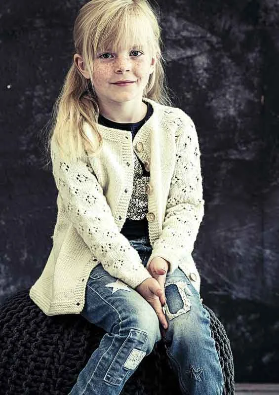 131-5 Top-Down Børnecardigan