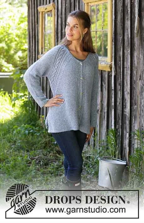 194-20 Casual Diamond Jacket by DROPS Design