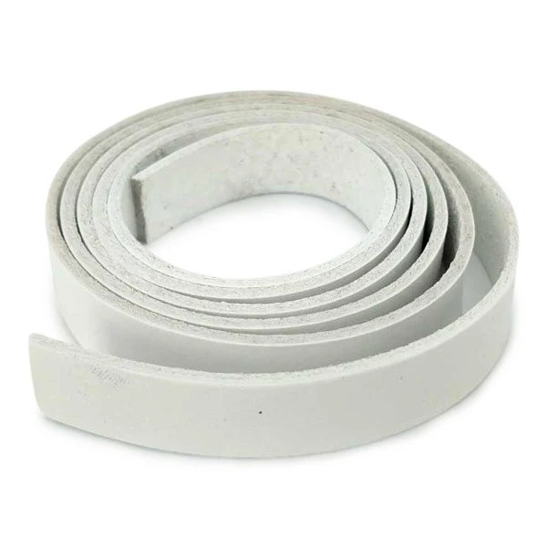 HobbyArts Læderrem, 115 cm, Hvid