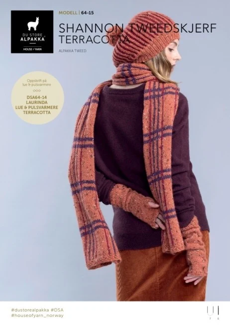 DSA64-15 Shannon Tweedskjerf Terracotta