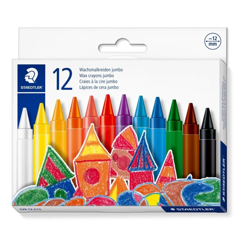 STAEDTLER Noris Club jumbo 229 voksfarver, 12 stk