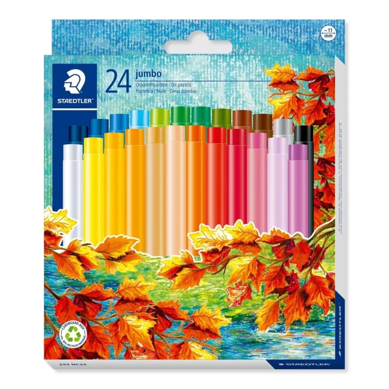 STAEDTLER Noris Club jumbo Oliepastelfarver, 24 stk