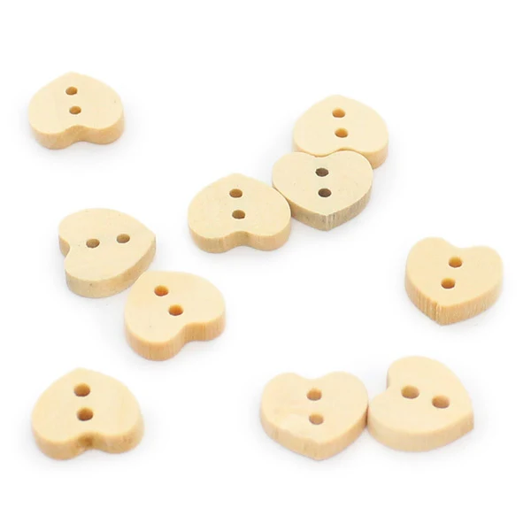 HobbyArts Træknapper Hjerte 11,5 mm, 10 stk