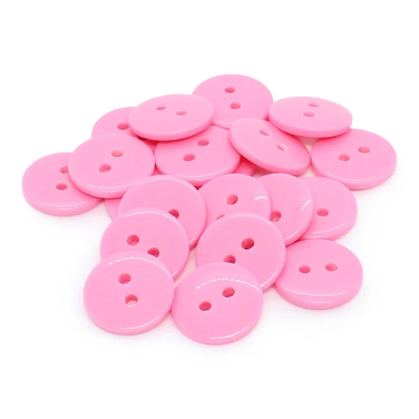 HobbyArts Runde Plastikknapper Pink, 20 stk