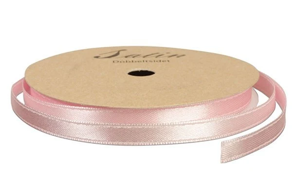 Satinbånd 10 mm Lyserød