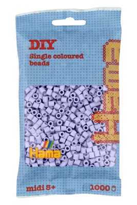 Hama Midi Perler, Ensfarvet, 1000 stk