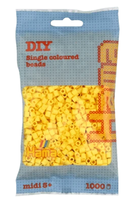 Hama Midi Perler, Ensfarvet, 1000 stk