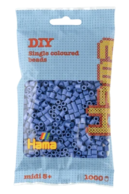 Hama Midi Perler, Ensfarvet, 1000 stk