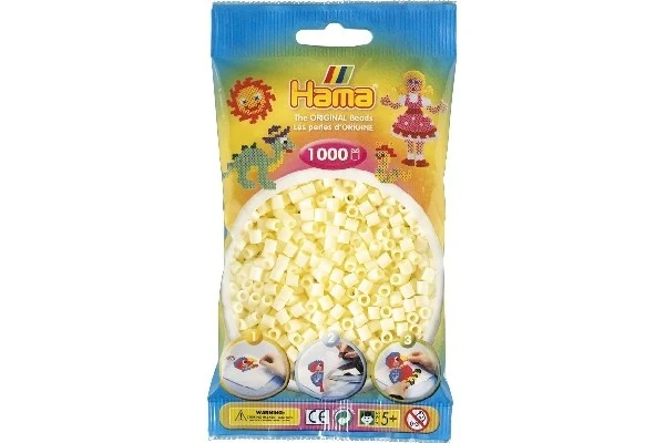 Hama Midi Perler, Ensfarvet, 1000 stk