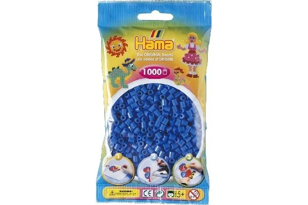 Hama Midi Perler, Ensfarvet, 1000 stk