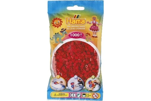 Hama Midi Perler, Ensfarvet, 1000 stk