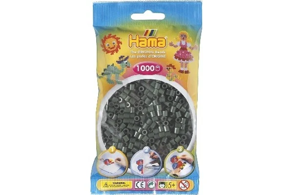 Hama Midi Perler, Ensfarvet, 1000 stk