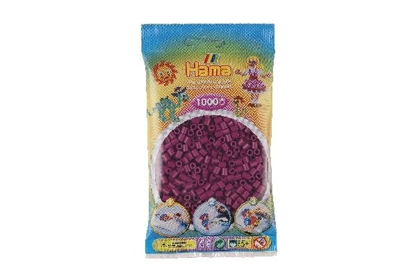 Hama Midi Perler, Ensfarvet, 1000 stk