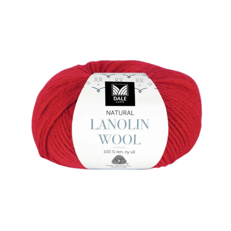 Dale Lanolin Wool 1407 Klar rød